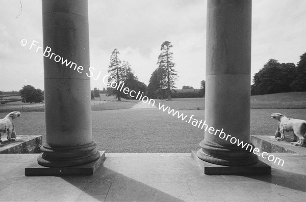 WELLINGTON AVENUE THROUGH PILLARS OF PORCH